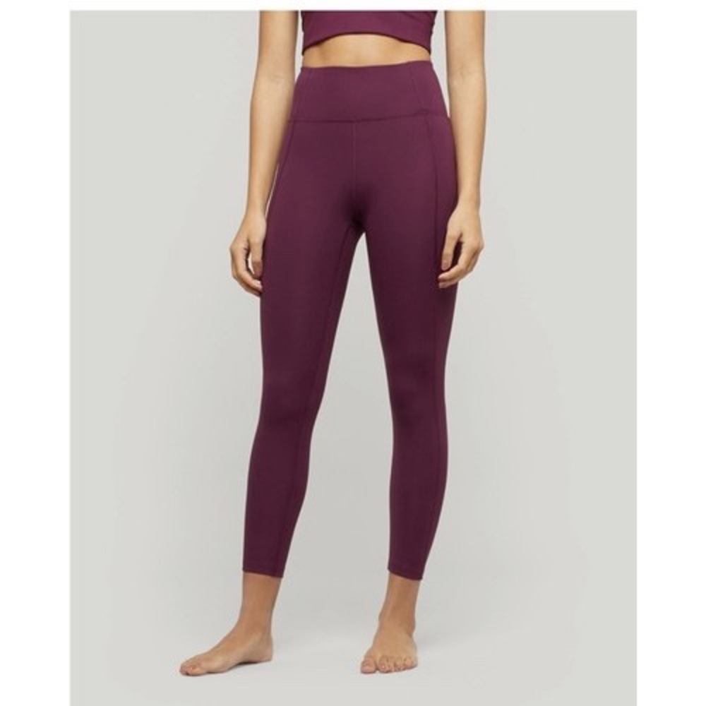 Girlfriend Collective Plum High-Rise Stretch Leggings Size Small Purple Women's